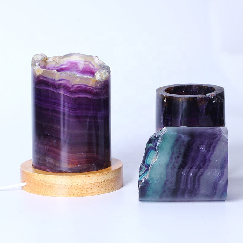 Rainbow Fluorite Crystal Lamp