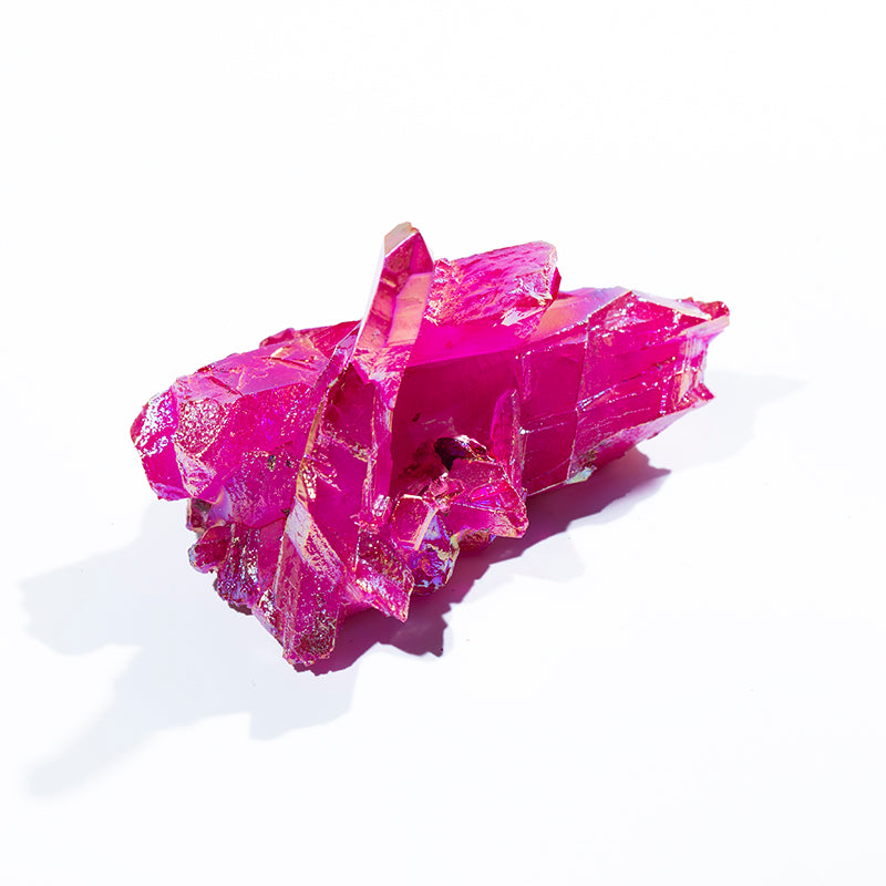 Red plated crystal DRUSE ore decoration