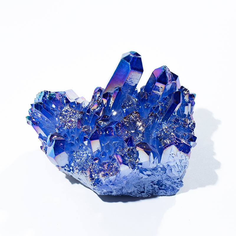 Wholesale natural blue and purple aura healing quartz crystal cluster