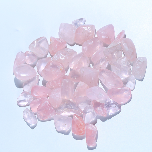 Natural gem rose quartz gravel stone