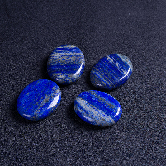 Natural crystal Rapis lazuli thumb stone oval