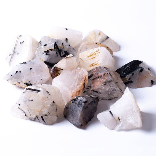 Natural crystal rough stone black electrical stone original crystal gravel