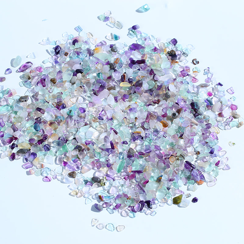 Rainbow fluorite quartz crystal