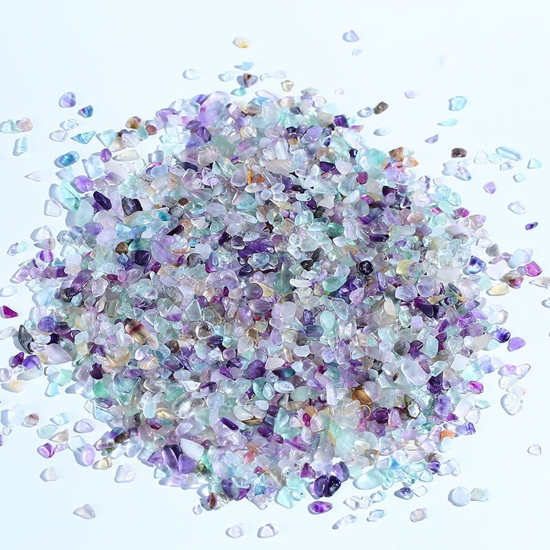 Rainbow fluorite quartz crystal
