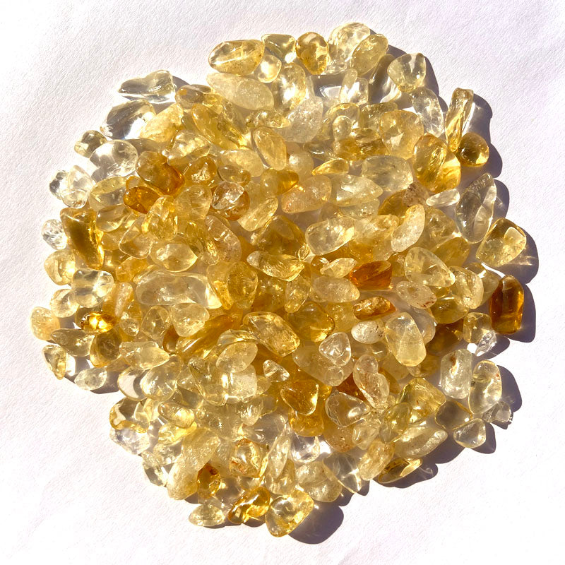 Natural Brazilian yellow jade crystal gravel rolling stone
