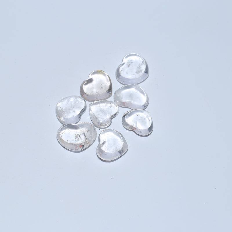 White heart crystal heart decoration