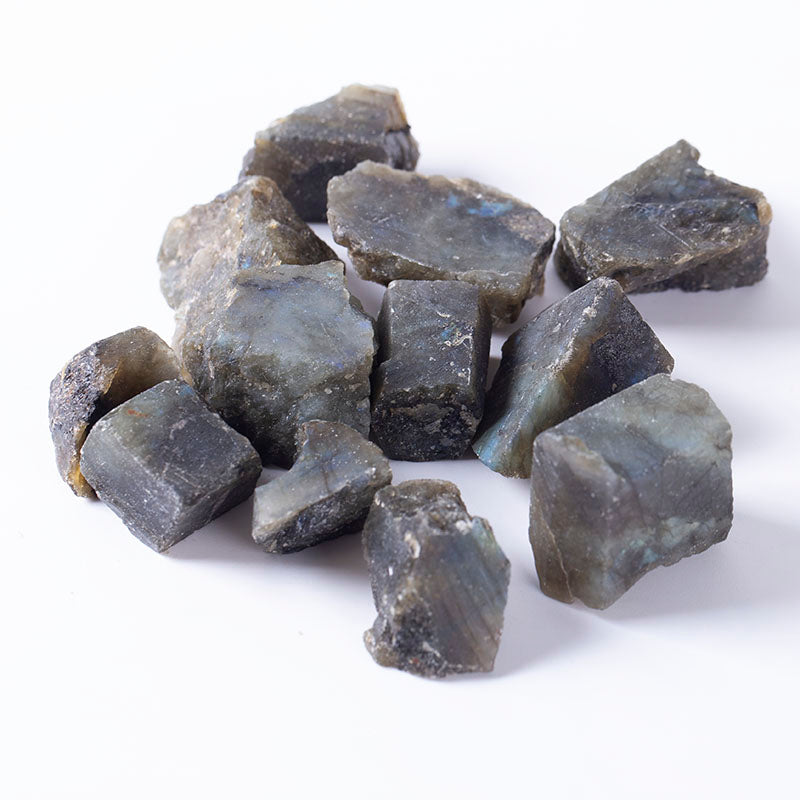 Rough quartz labradorite watercutter family decoration