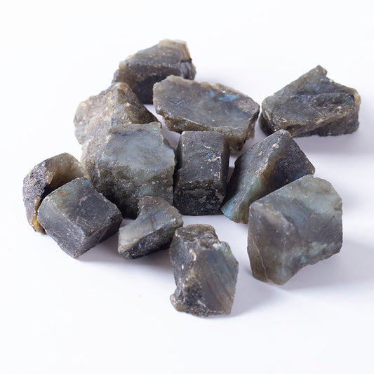 Rough quartz labradorite watercutter family decoration