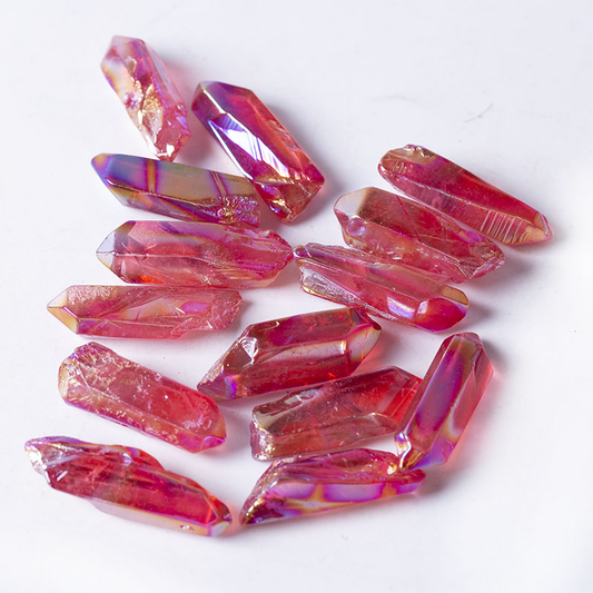 High quality natural crystal healing stone electric plating