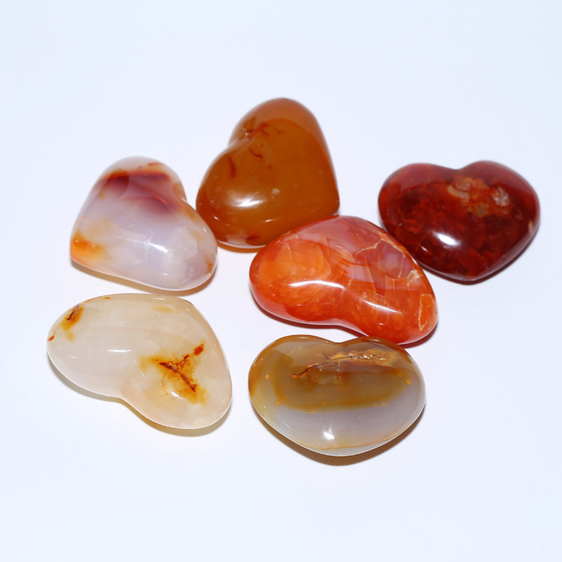 Red agate crystal heart
