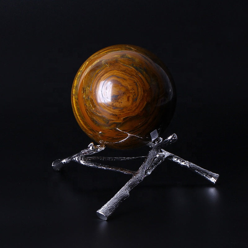 Natural Healing Yellow Tiger Eye Stone Ball Crystal Sphere For Decoration