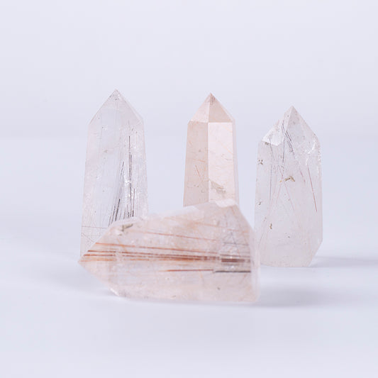 Wholesale Natural Gold Rutilated Quartz Reiki Crystal Wand points for Gift