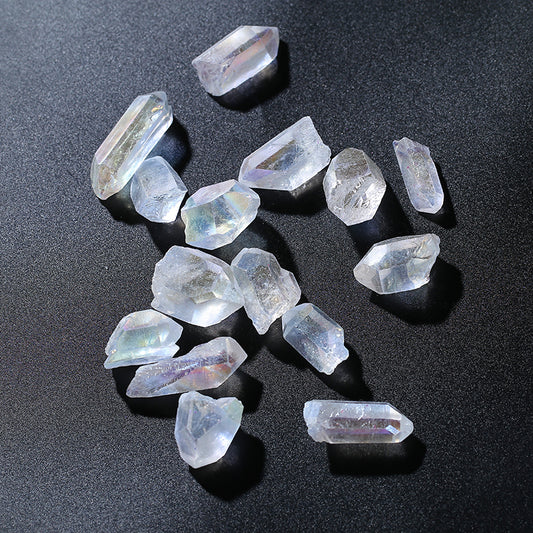Big Size Wholesale Natural Rainbow Colorful Aura Quartz Mineral Angel Crystal Points for Pendant