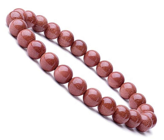 Natural 8mm gorgeous sandering crystal stretching bead bracelet male