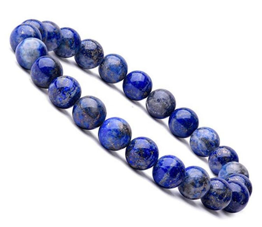 Natural 8mm Lapis lazuli Energy beads elastic stretch bracelet