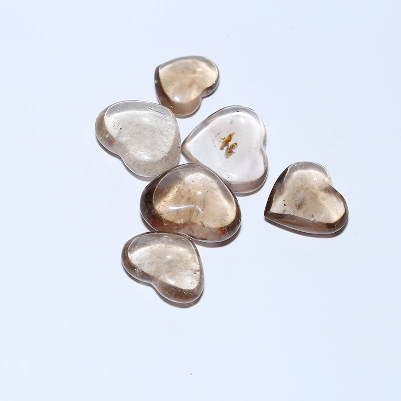 Smoked quartz heart crystal heart shape