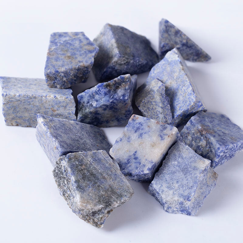 Rough blue dot rolling blue spot raw crystal gravel