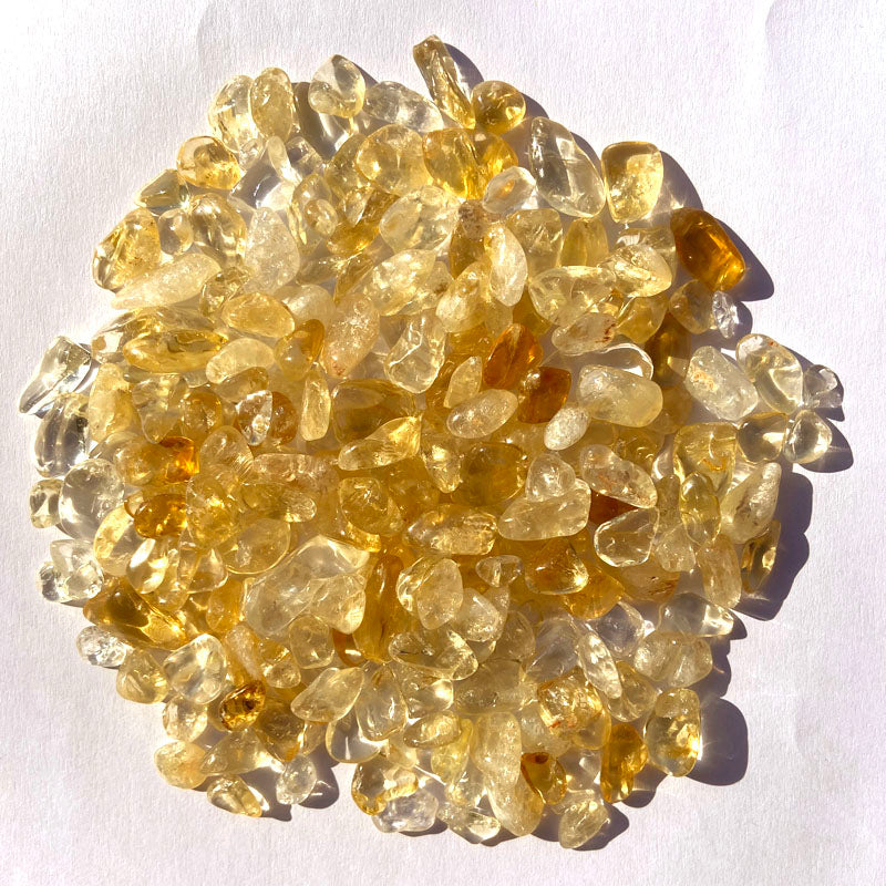 Natural Brazilian yellow jade crystal gravel rolling stone