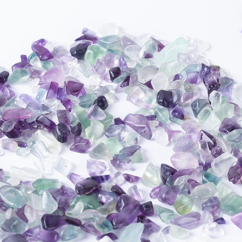High quality natural gem, rainbow fluorite gravel wholesale