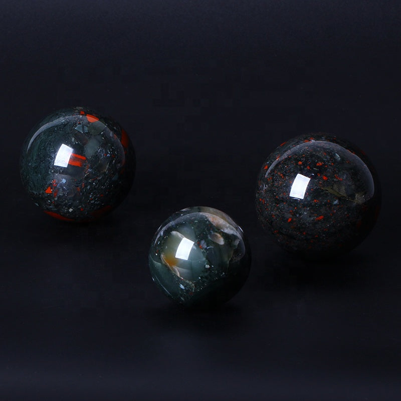 Natural Healing African Blood Stone Ball Crystal Sphere For Decoration
