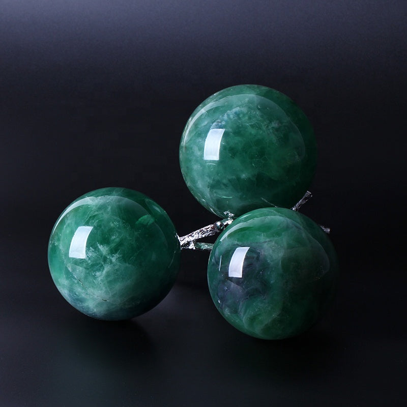 Natural green fluorite crystal ball crystal ball decoration