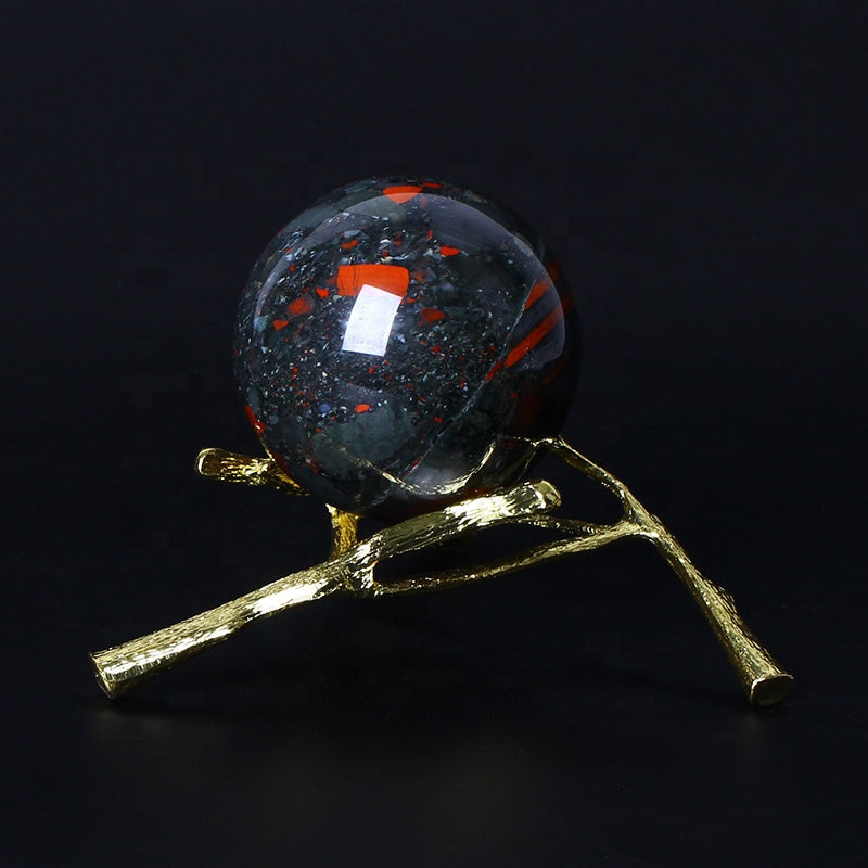 Natural Healing African Blood Stone Ball Crystal Sphere For Decoration