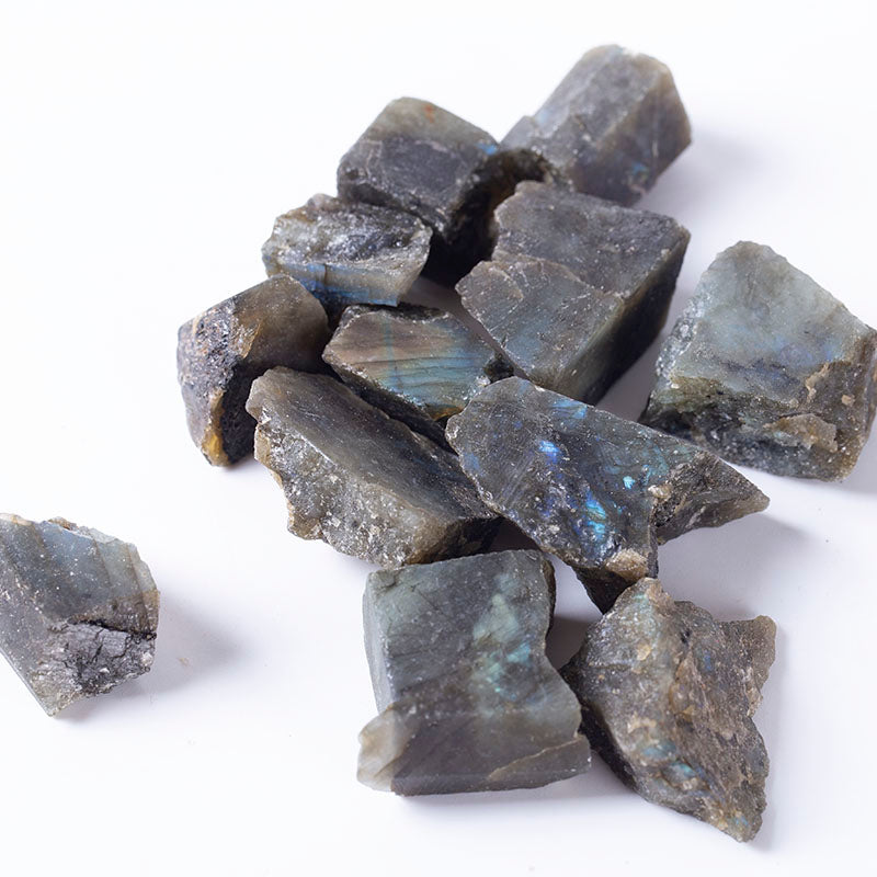 Rough quartz labradorite watercutter family decoration