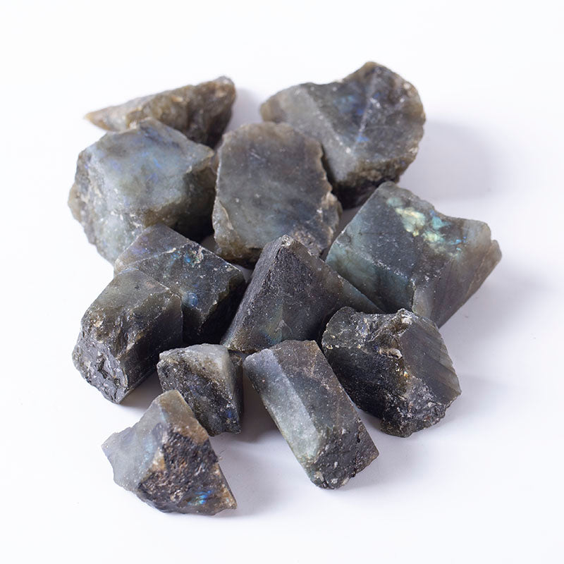 Rough quartz labradorite watercutter family decoration
