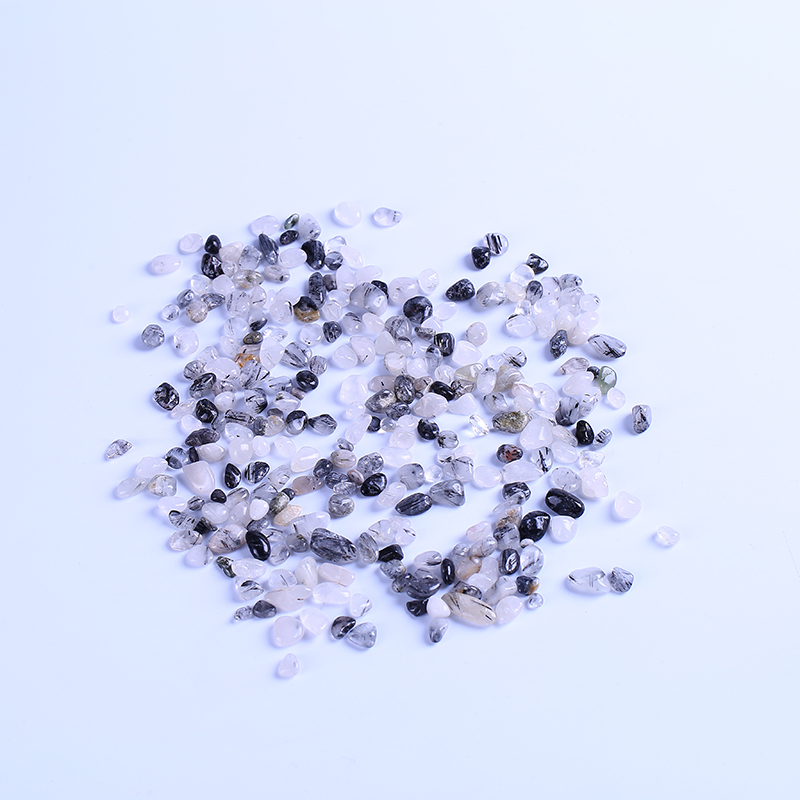 Natural gemstone black fruit quartz gravel