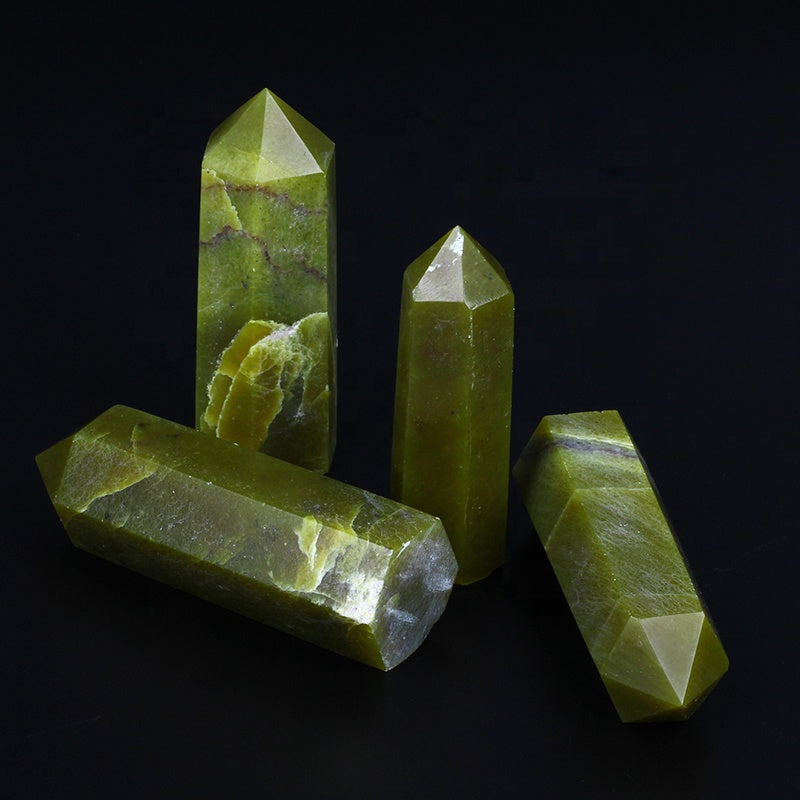natural crystal wand yellow aventurine wand point quartz crystal tower for healing