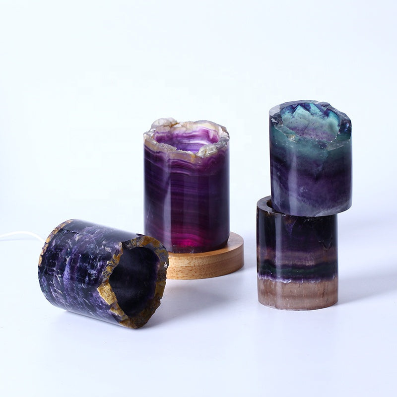 Rainbow Fluorite Crystal Lamp