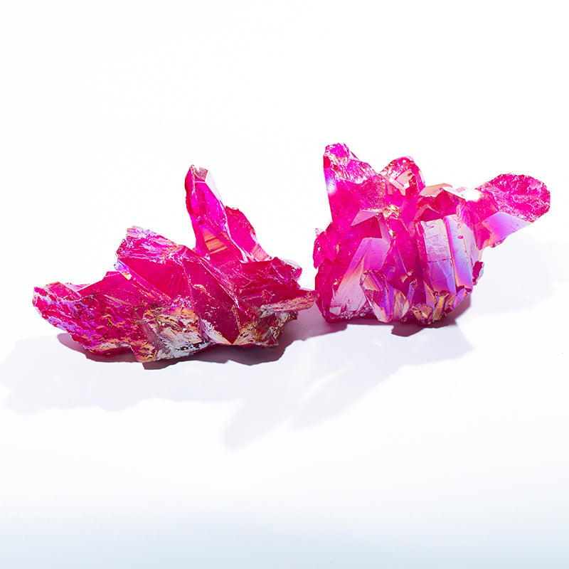 Red plated crystal DRUSE ore decoration