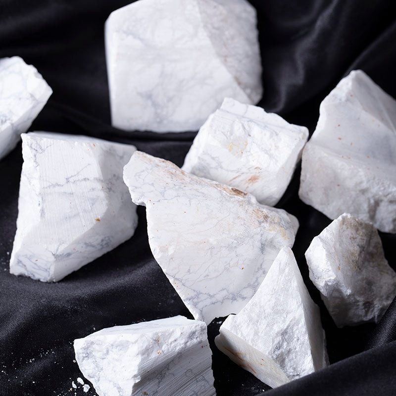 Crystal rough stone white turquoise original crystal gravel