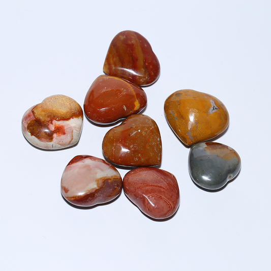 Colorful Ocean Stone Heart Crystal
