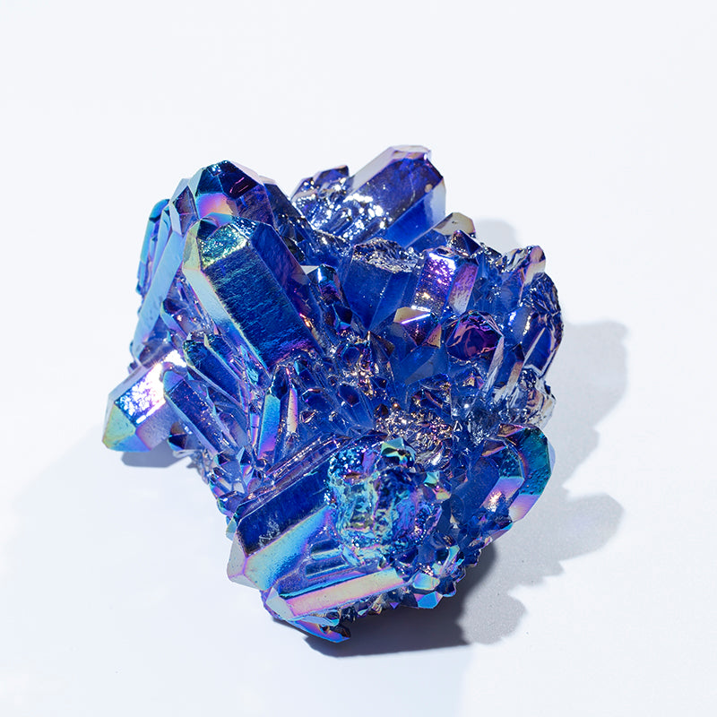 Wholesale natural blue and purple aura healing quartz crystal cluster