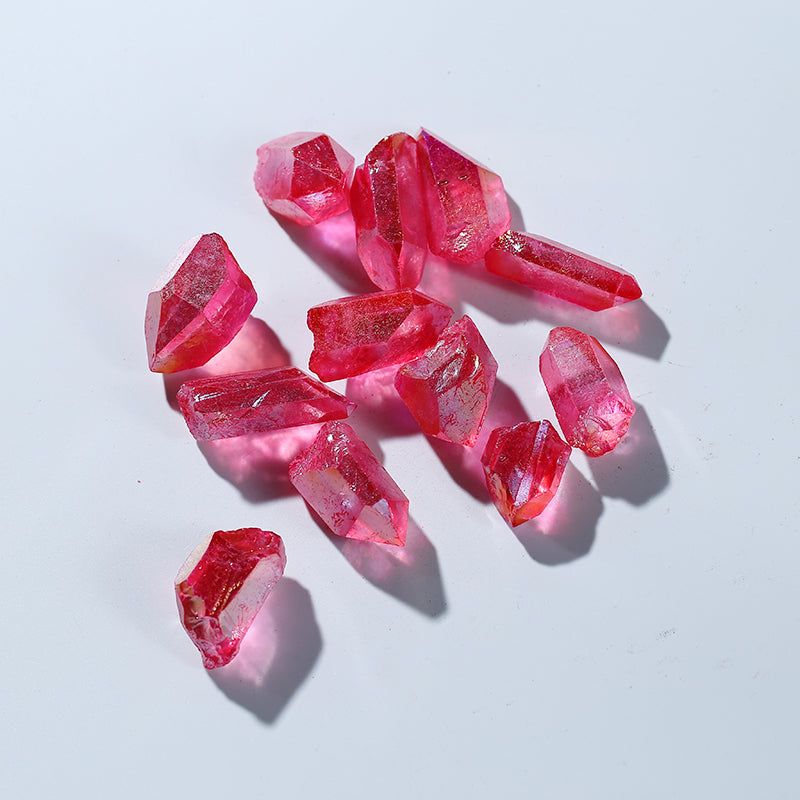 Wholesale Big Size Natural Red Aura Quartz Mineral Angel Crystal Points for Pendant