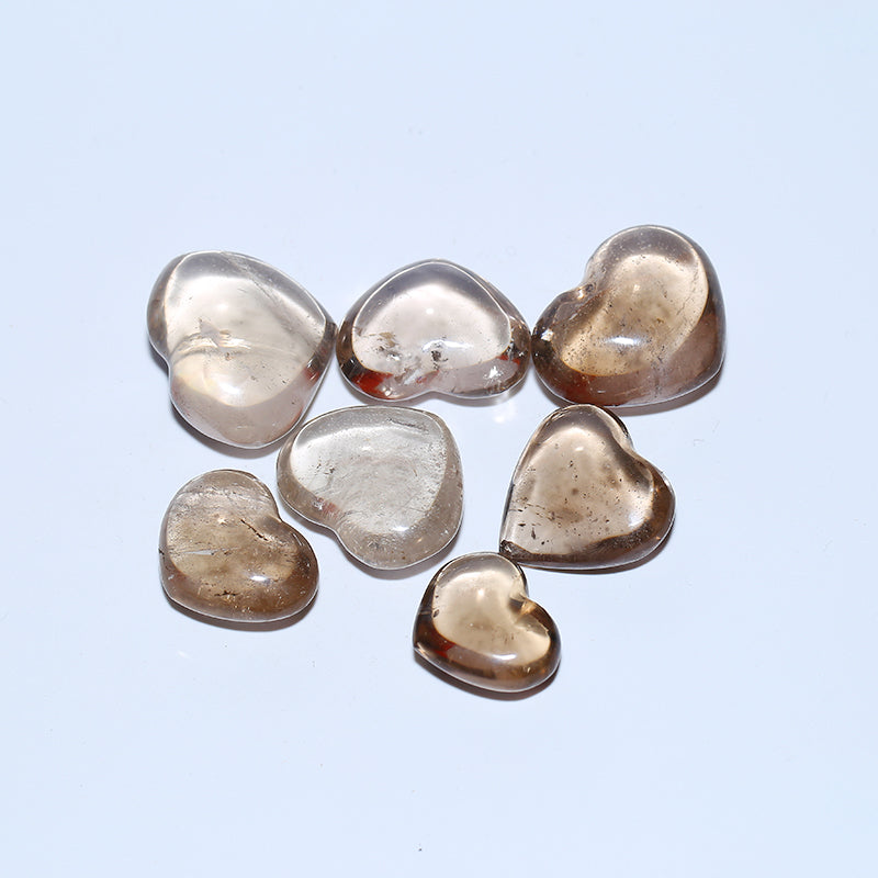 Smoked quartz heart crystal heart shape