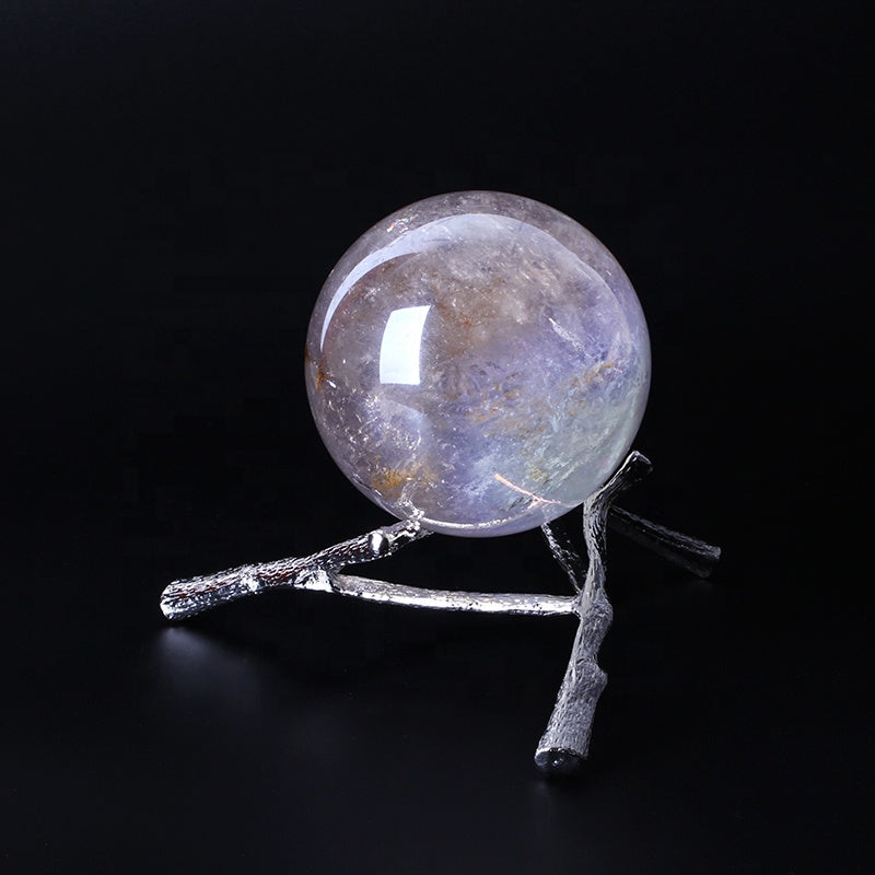 Bola de cabeza de cristal blanca grande de ángel para decoración del hogar 