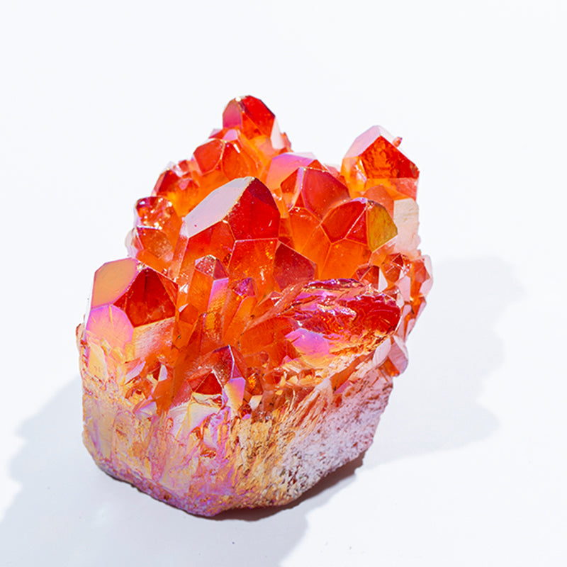Wholesale natural orange aura healing quartz crystal cluster for home decoration
