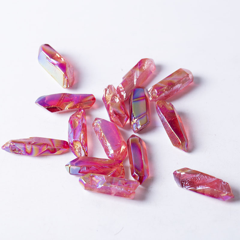 High quality natural crystal healing stone electric plating