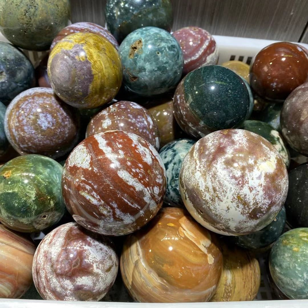 Bola de cristal de esfera de bola de jade oceánico