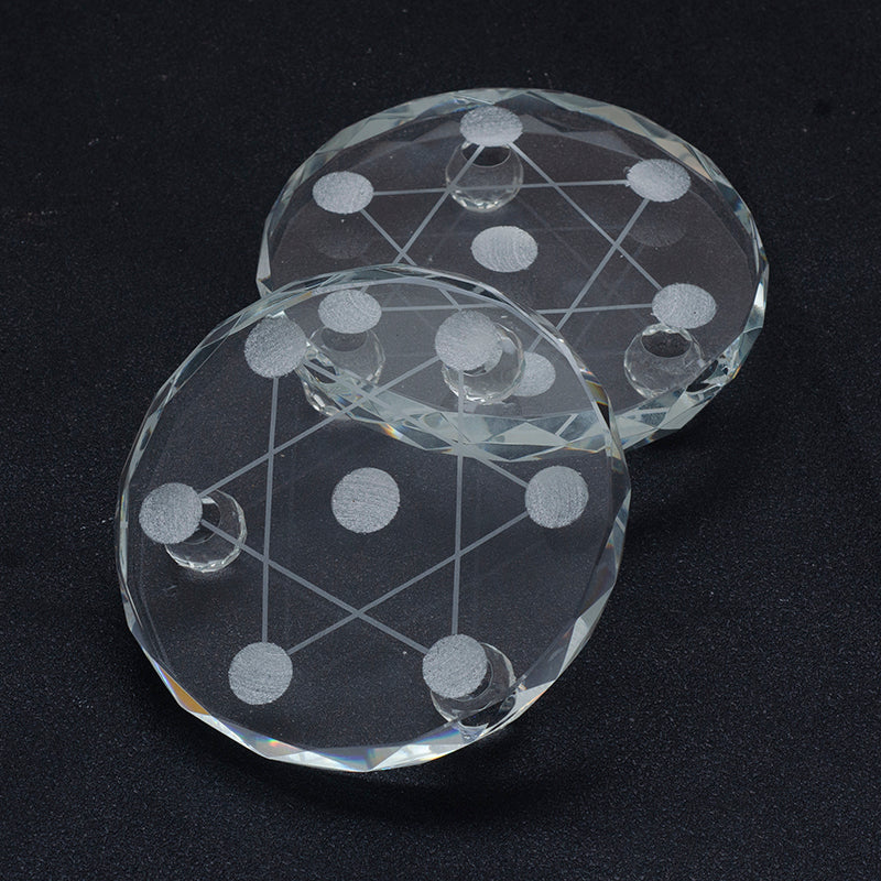 White crystal seven star array disc magic array crystal engraving