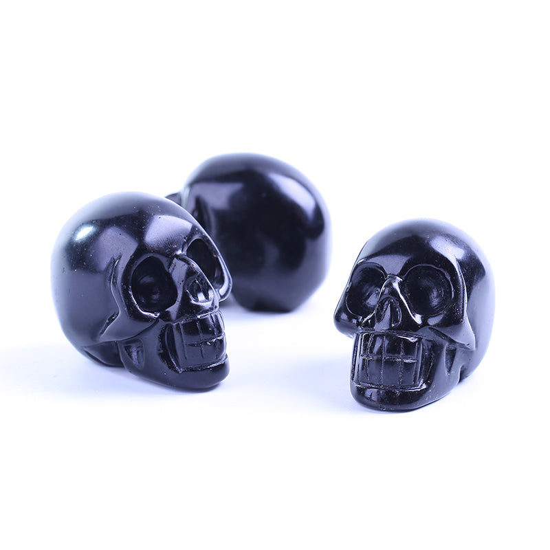 2-inch obsidian stone crystal skull