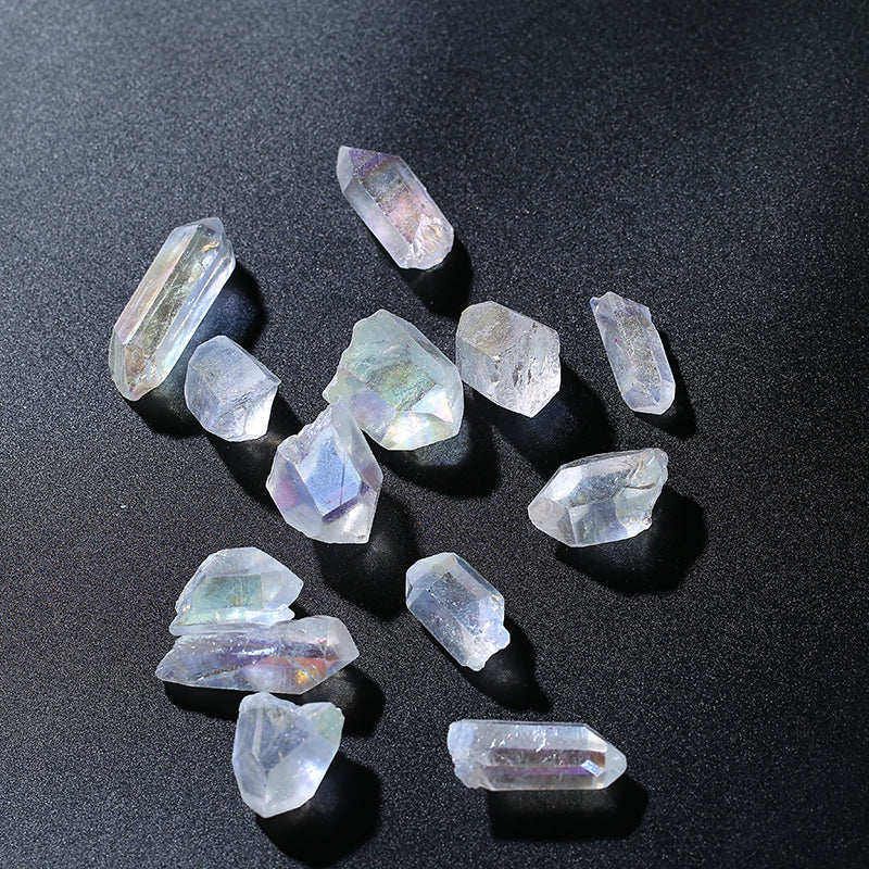 Big Size Wholesale Natural Rainbow Colorful Aura Quartz Mineral Angel Crystal Points for Pendant