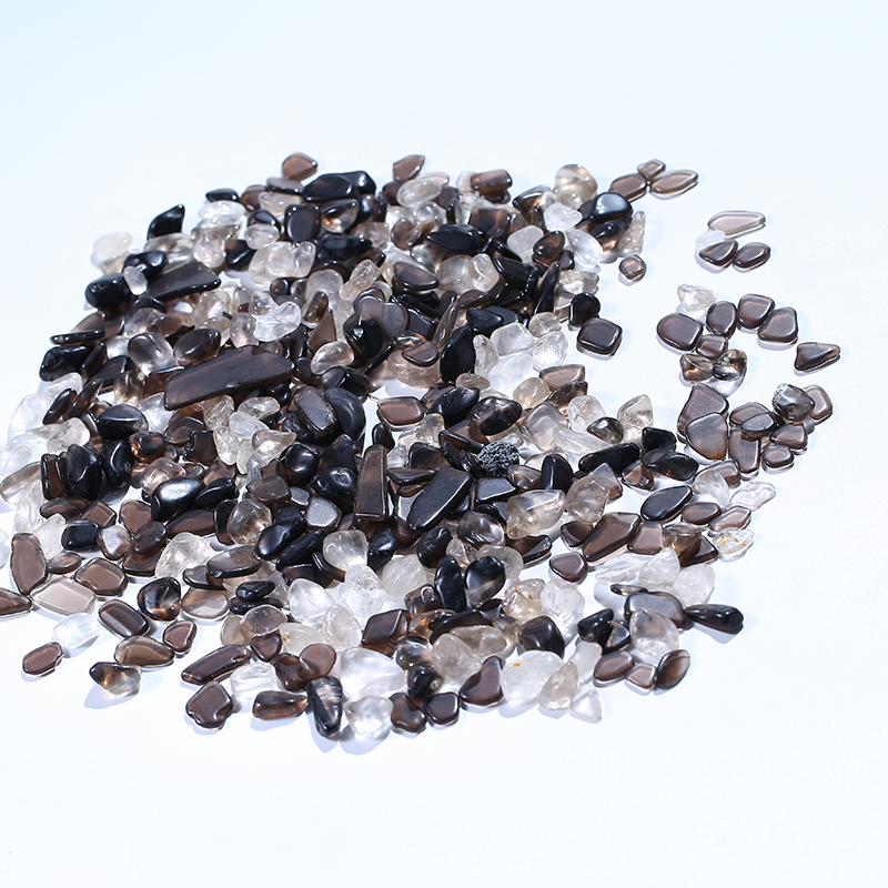 Natural gem smoke black quartz gravel