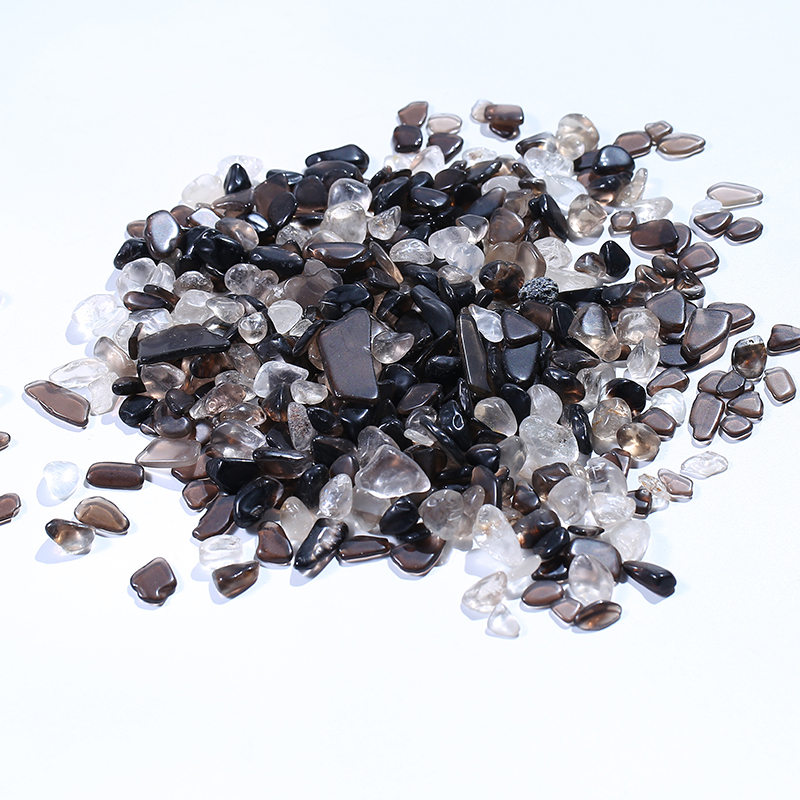 Natural gem smoke black quartz gravel