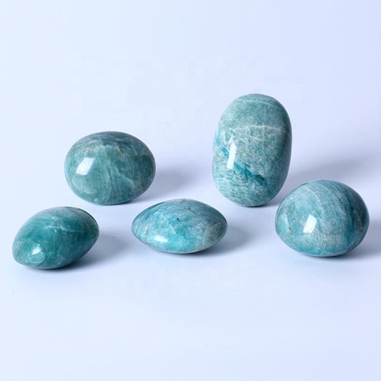 Natural Crystal Quartz Palm Healing Stone Amazonite Palm Stone For Decoration