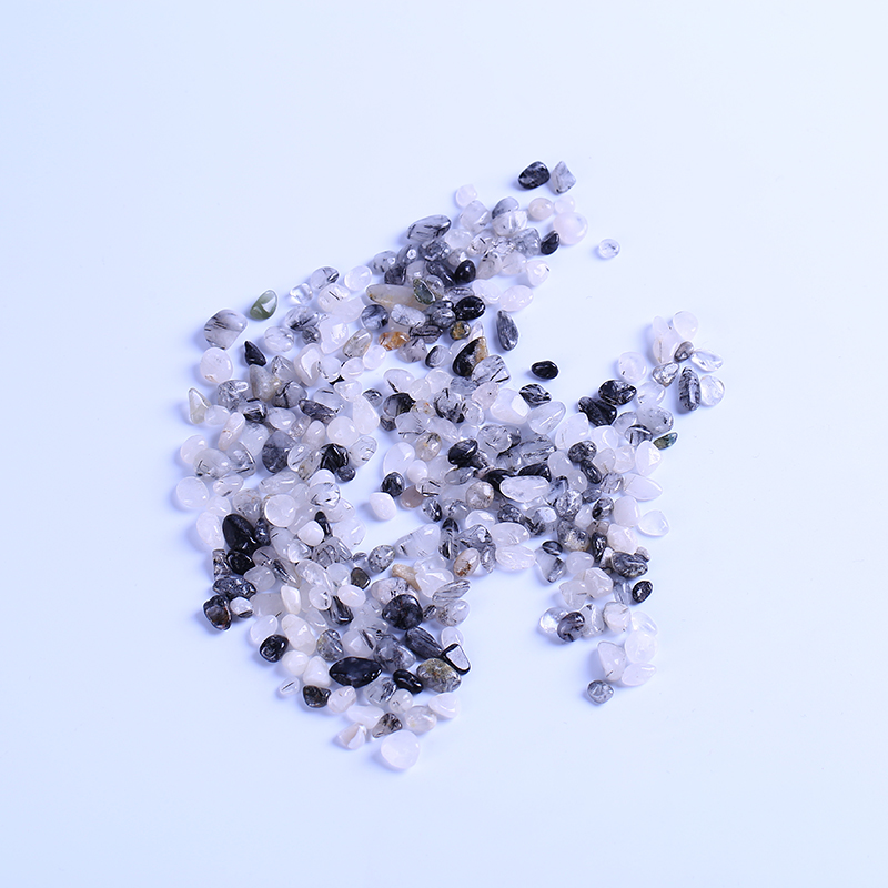 Natural gemstone black fruit quartz gravel