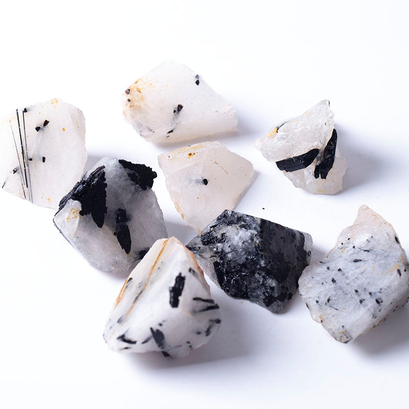 Natural crystal rough stone black electrical stone original crystal gravel
