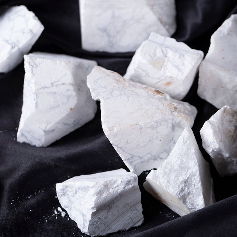 Crystal rough stone white turquoise original crystal gravel